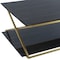 Armen Living Westlake Dark Brown Veneer Coffee Table with Brushed Gold Legs LCWLCOBRGLD - alternate 4